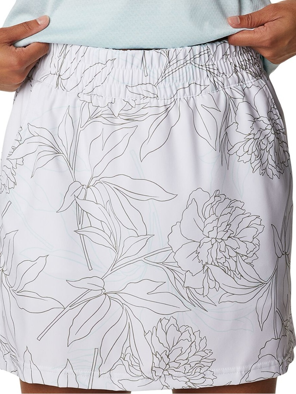 Columbia White Floral Print Women's Skort